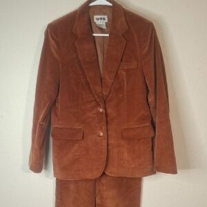 Corduroy Blazer and Pants Set
